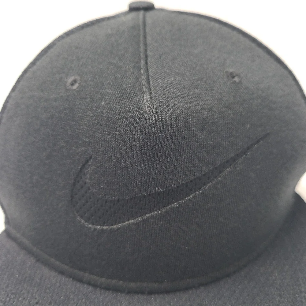Youth Nike Hat Snapback Mesh Black Swoosh Logo Nike True S1ZE Baseball *READ*
